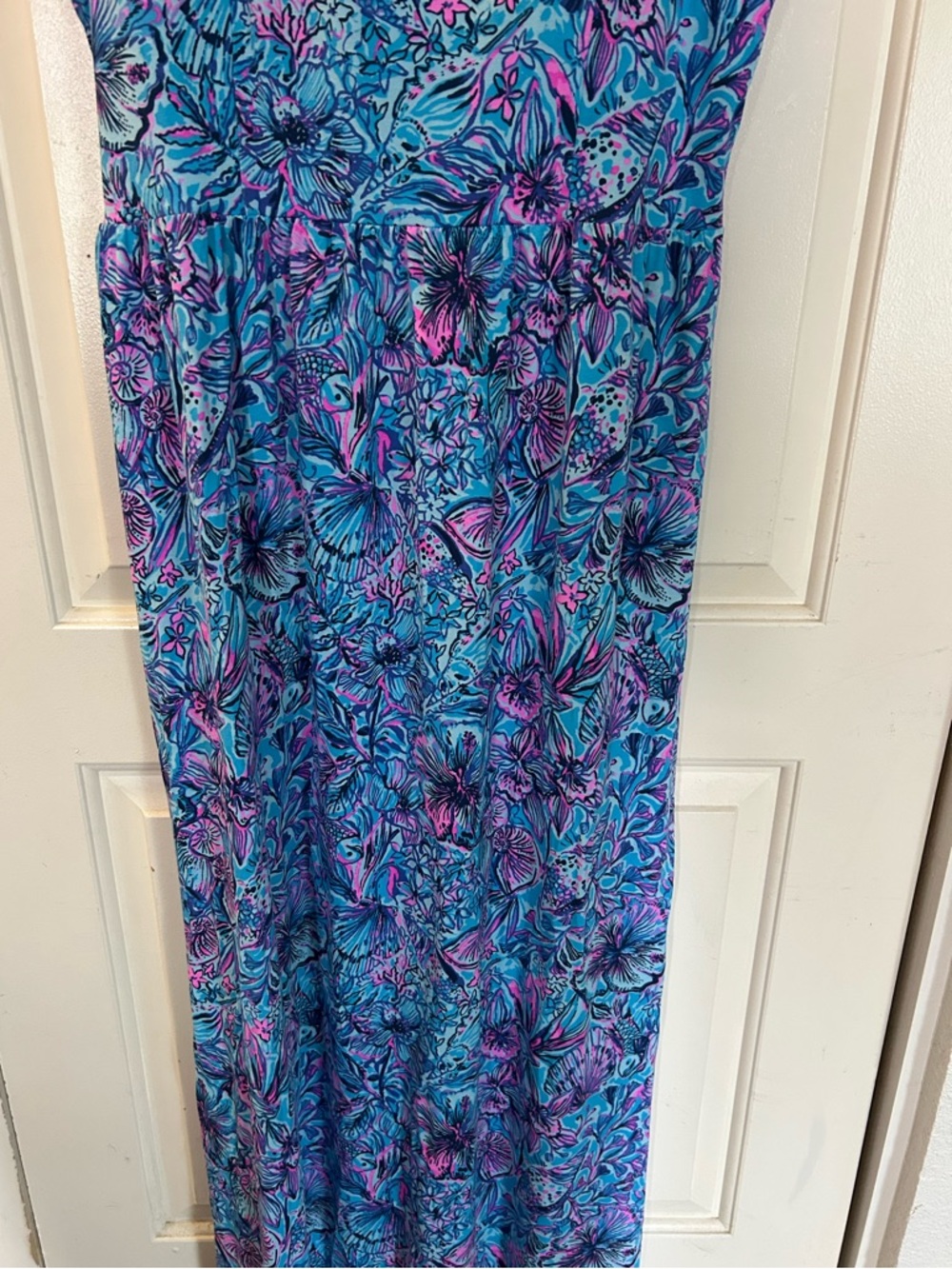 Lilly Pulitzer Marisol Maxi Dress Beach Tropical Vibrant Size 12 - Picture 3 of 12